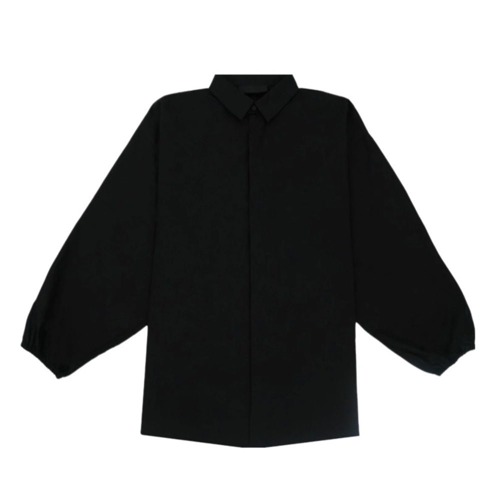 Fear of God FW23 Oversized Button Down Shirt Ruched Cuff Sleeves | Size Small
